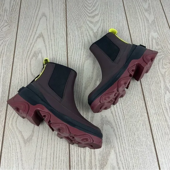 Sorel Brex Waterproof Women's Chelsea Boots US6 Chocolate/Red $180