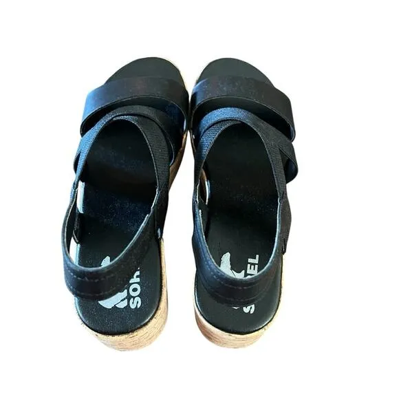 Sorel Cameron Flatform Slingback Sandals Cork Like Platform Retro NEW Size 11