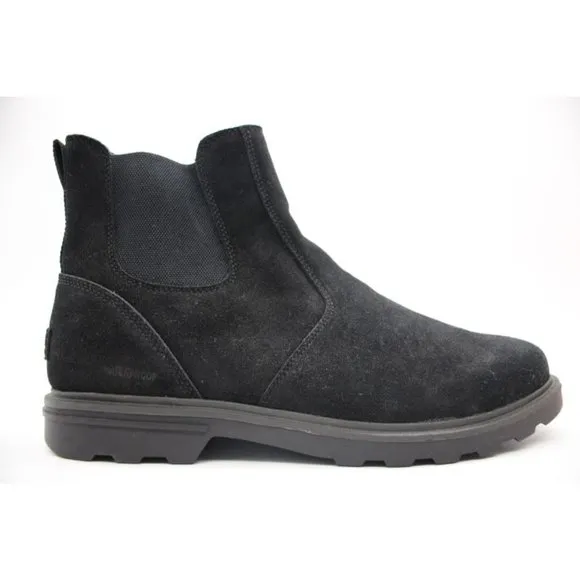 Sorel Carson Chelsea Waterproof Boots Men's Size 13 NM4900-010 Black Suede