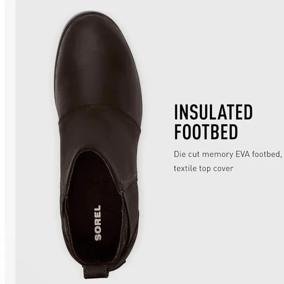Sorel Emelie Chelsea Black Waterproof Boots