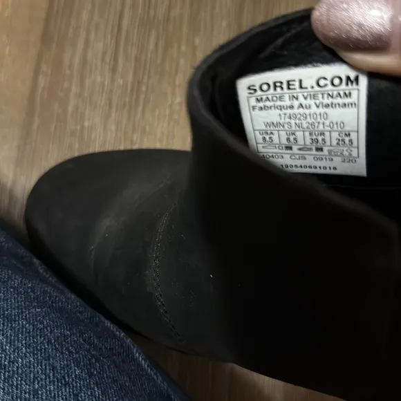 Sorel Emelie Chelsea Black Waterproof Boots