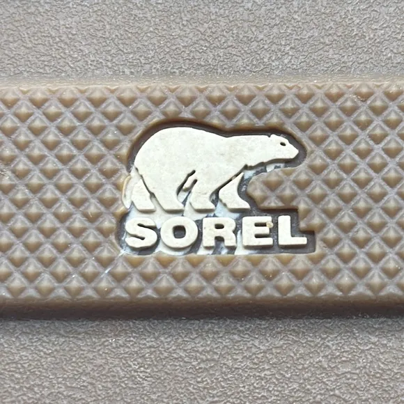 Sorel Gray Two Strap Leather Flat Sandals Size 8 MCS7435P