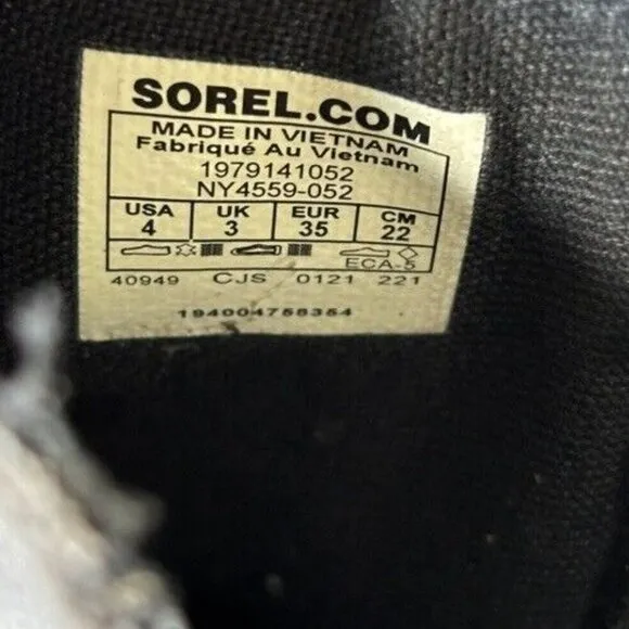 Sorel Joan of Arctic Chelsea Boots Gray Suede Hidden Wedge Booties Size 4