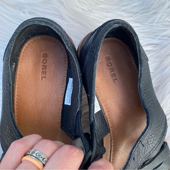 Sorel Lake Shoe Sandals Black Size 8.5