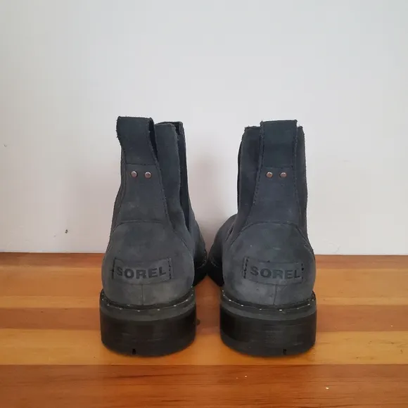 Sorel Lennox Chelsea Boots, Women's 10, Dark Grey Suede