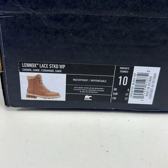 SOREL Lennox Lace Up Combat Boot NIB Shelf #18