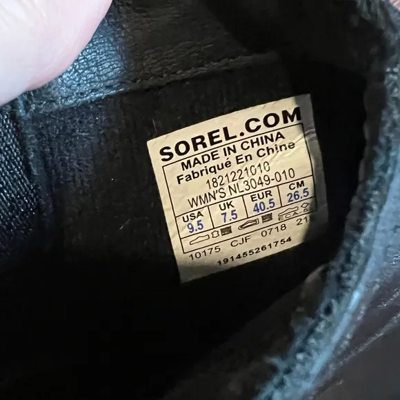 Sorel Margo Chelsea Black Waterproof Leather Boots Size 9.5
