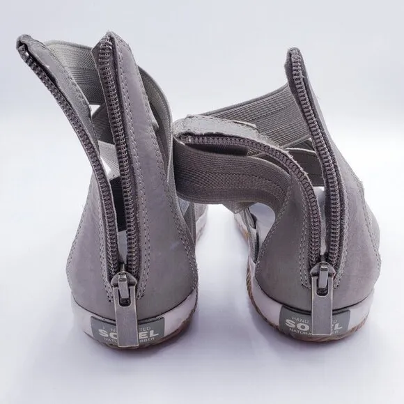 Sorel Out N' About Plus Light Green Casual Everyday Strap Sandals NL3246-365 7.5