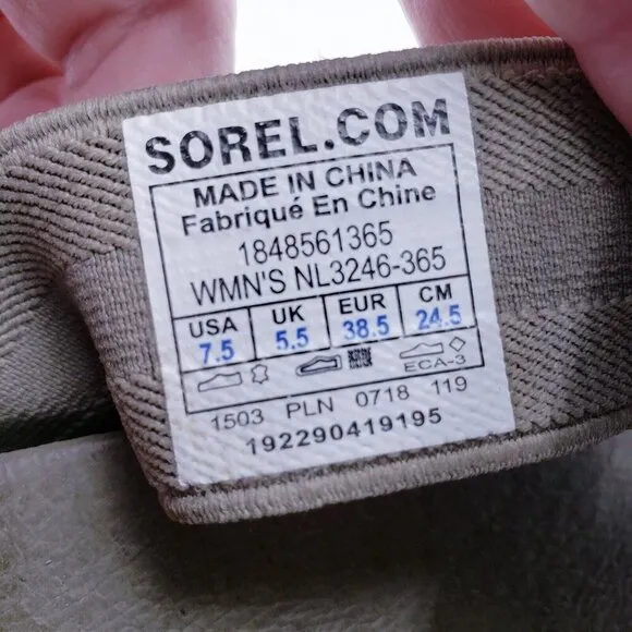 Sorel Out N' About Plus Light Green Casual Everyday Strap Sandals NL3246-365 7.5
