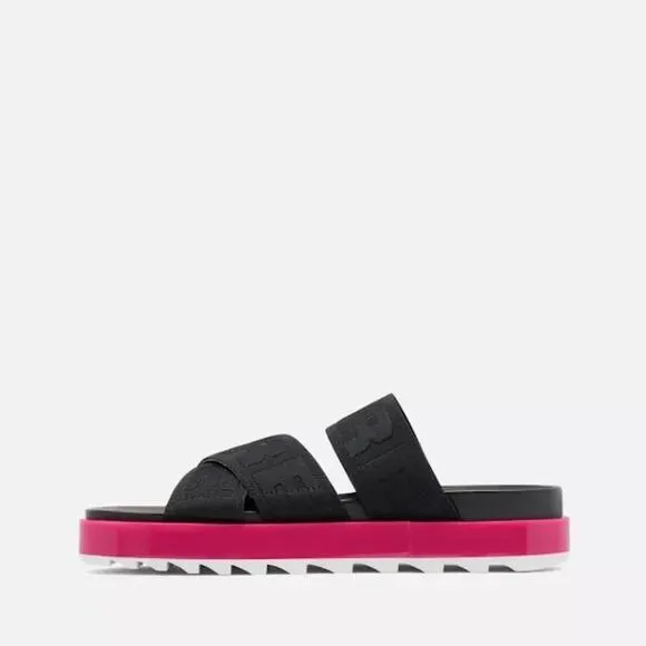 Sorel Roaming Sport Sandal Black Punch Pink Strap Sandals Size 10 NEW