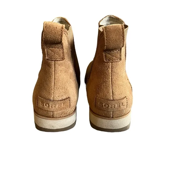 Sorel tan suede women’s Harlow Chelsea ankle boots SZ 6.5