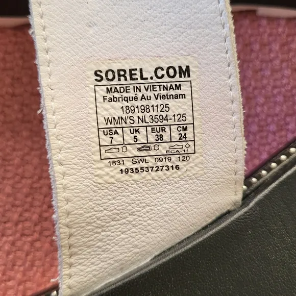 Sorel White Black Roaming Two Strap Slide Sandals Women's Size 7