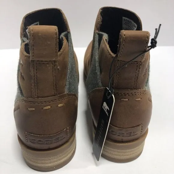 Sorel Women’s Emelie Chelsea Tan Leather Ankle Boots, Size 7.5 M