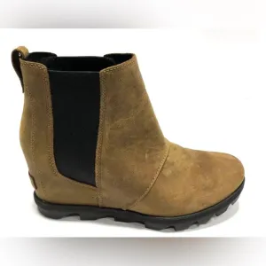 Sorel Women's Joan Of Arctic Wedge II Brown Chelsea Boots, Size 9.5M