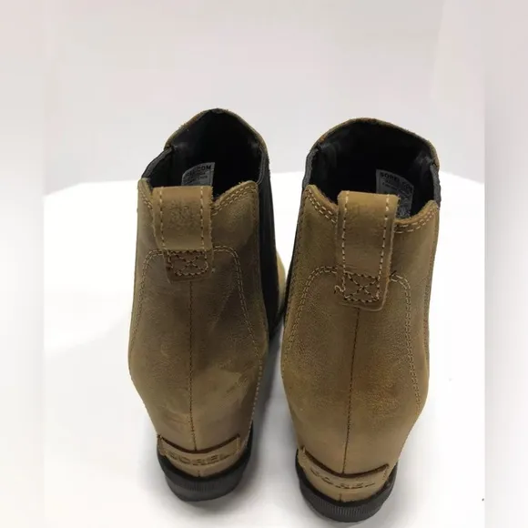 Sorel Women's Joan Of Arctic Wedge II Brown Chelsea Boots, Size 9.5M