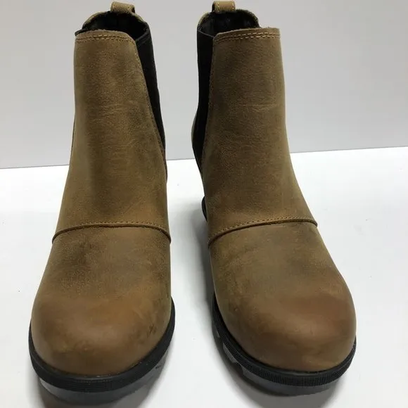 Sorel Women's Joan of Arctic Wedge II Chelsea Boots Brown, Size 7 M
