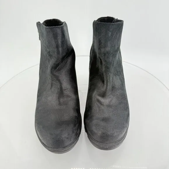 Sorel Womens Joan Of Arctic Wedge III Chelsea Ankle Boots Sz 9 Black LL5362-010