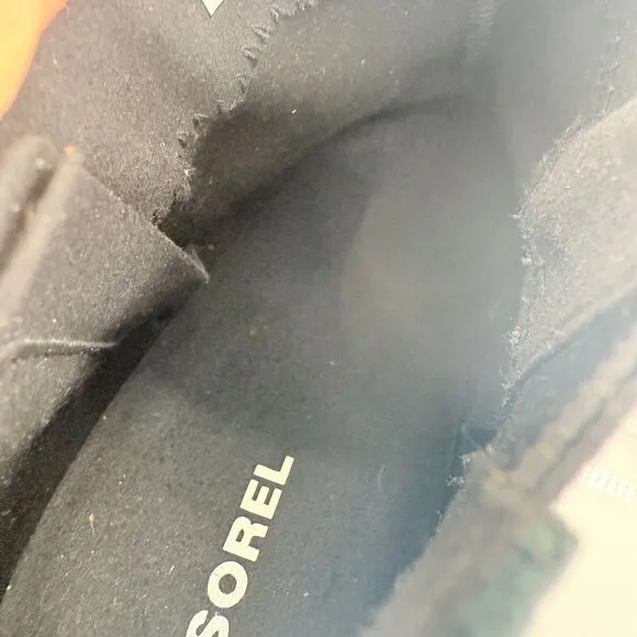 Sorel Womens Joan Of Arctic Wedge III Chelsea Ankle Boots Sz 9 Black LL5362-010