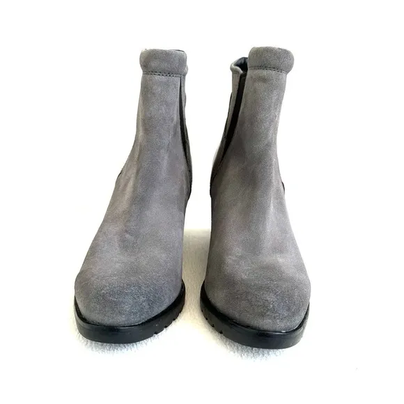 Sorel Women's NL2566 After Hours Chelsea Gray Leather Waterproof Bootie Boots 9