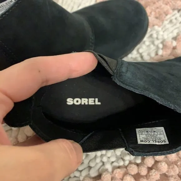 Sorel Black Emelie‎ Chelsea Boots/Booties