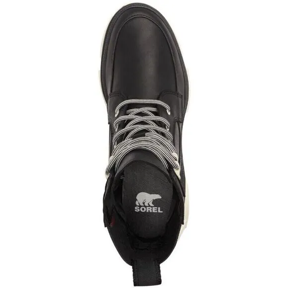 Sorel Brex 1951211-010 Women's US 6 Black Leather Lace Up Combat Boots EEE3675