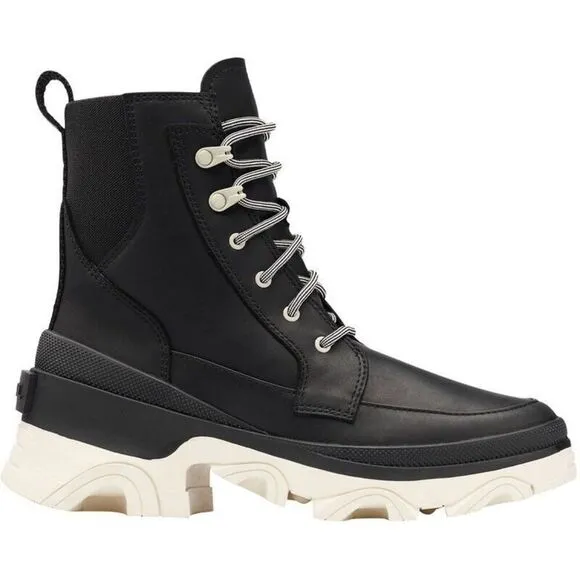 Sorel Brex 1951211-010 Women's US 6 Black Leather Lace Up Combat Boots EEE3675