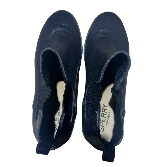 Sperry Maya Leather Chelsea Boots Sperry Ankle Bootie Black Size 10