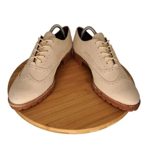 Sperry Men's Shoe Ashbury #9374178 Oxford Flats Size 11 Cream Suede &amp; Tan Sole