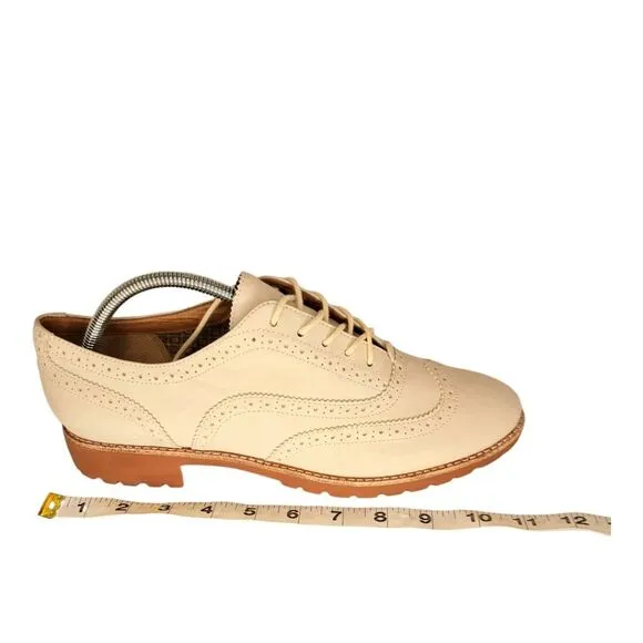 Sperry Men's Shoe Ashbury #9374178 Oxford Flats Size 11 Cream Suede &amp; Tan Sole