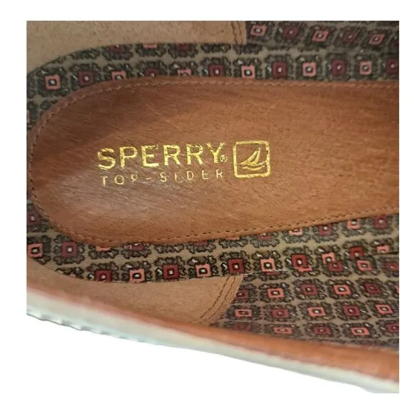 Sperry Men's Shoe Ashbury #9374178 Oxford Flats Size 11 Cream Suede &amp; Tan Sole