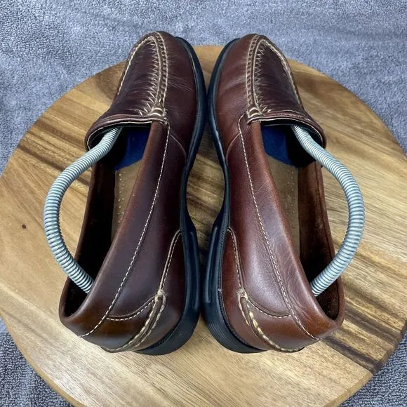 Sperry Top Sider Gold Cup Men's 9 M Brown Woven Loafer Slip On Boat Shoe Loafers