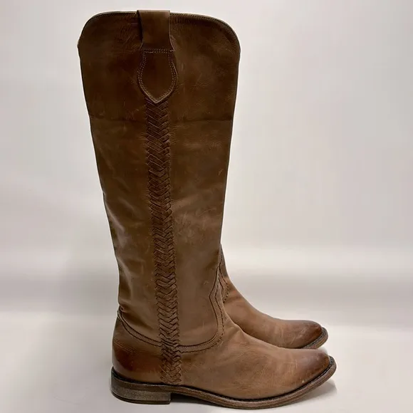 SPIRIT BY LUCCHESE Chelsea Tall Riding Boots Leather Brown Size 7.5