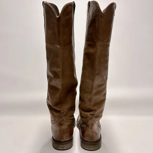 SPIRIT BY LUCCHESE Chelsea Tall Riding Boots Leather Brown Size 7.5