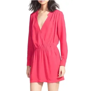 Splendid Coral Long-Sleeved Dress in size Medium