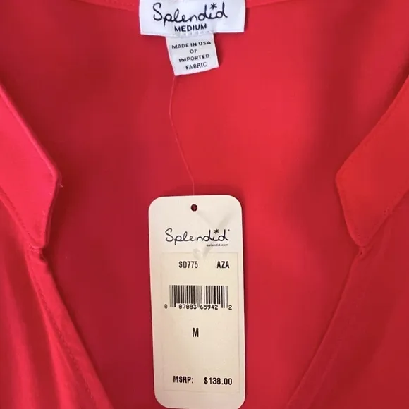 Splendid Coral Long-Sleeved Dress in size Medium