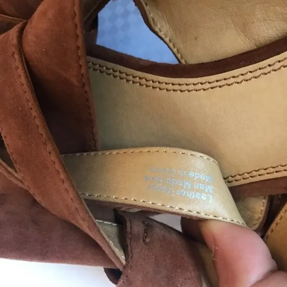 Splendid Women’s Cognac Bow Knot Slip-on Sandals Size 7.5 Suede