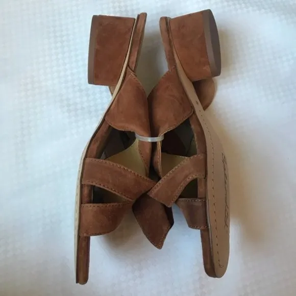 Splendid Women’s Cognac Bow Knot Slip-on Sandals Size 7.5 Suede