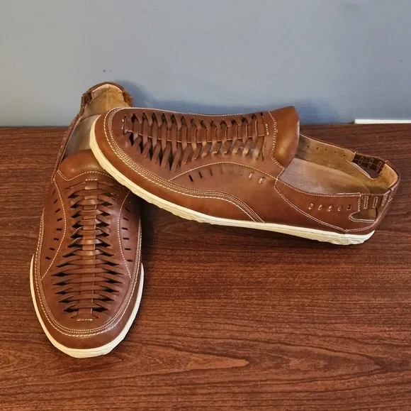Stacy Adams Woven Slip On Loafers Size 11.5 Euc