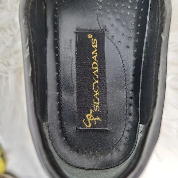Stacy Adam's woven leather tasseled loafers black