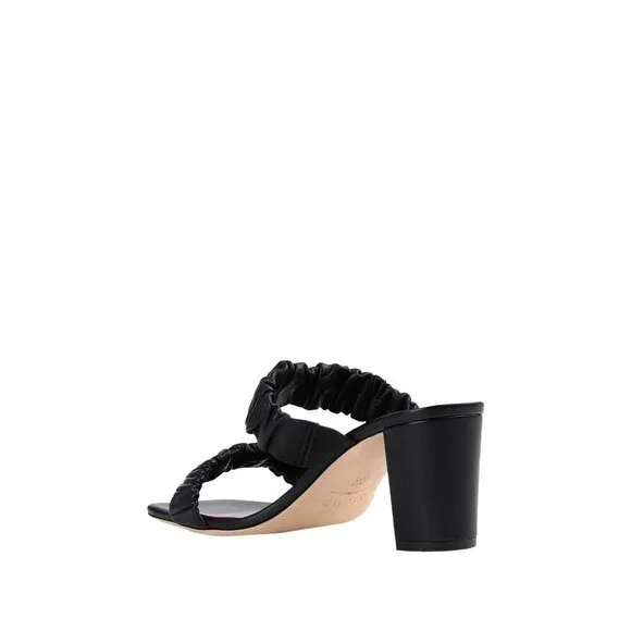 STAUD Frankie Ruched Sandal Black Womens Size 36 6
