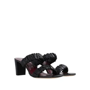 STAUD Frankie Ruched Sandal Black Womens Size 36 6