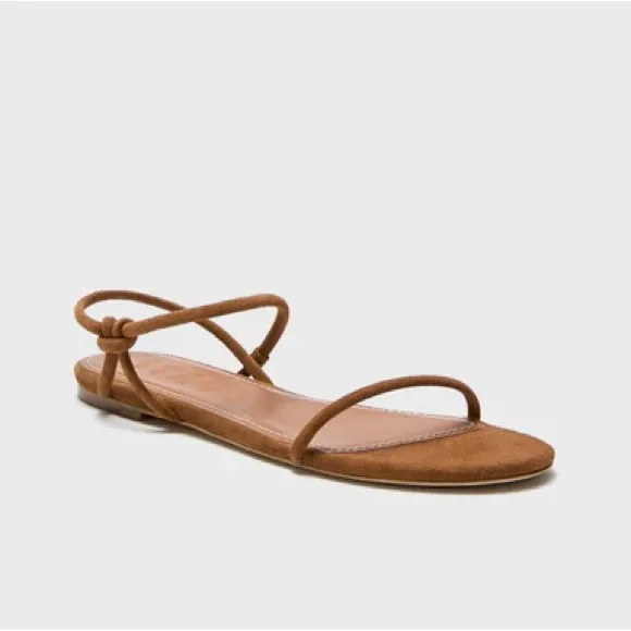STAUD LAUREL SANDAL in Coral SUEDE