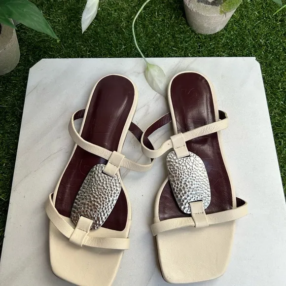 Staud Margot Slide Sandal In Cream size 36 new