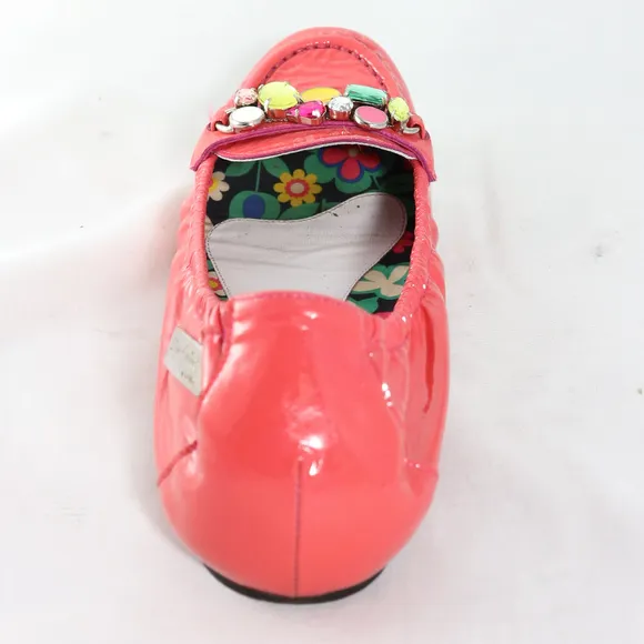 STEFANO TACCETTI Pink Patent Moc Toe Loafer Flats