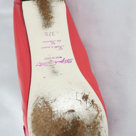 STEFANO TACCETTI Pink Patent Moc Toe Loafer Flats