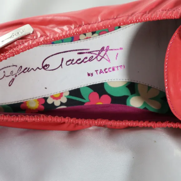 STEFANO TACCETTI Pink Patent Moc Toe Loafer Flats