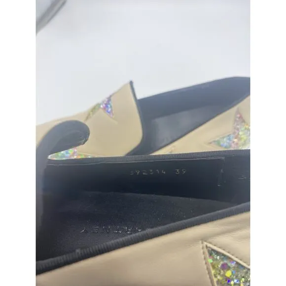 Stella McCartney Binx Rainbow Glitter Star Platform Sneakers Vegan Pride Sz 39