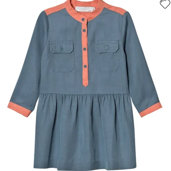 STELLA MCCARTNEY KIDS Blue and Pink Shirt Dress