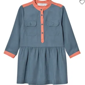 STELLA MCCARTNEY KIDS Blue and Pink Shirt Dress