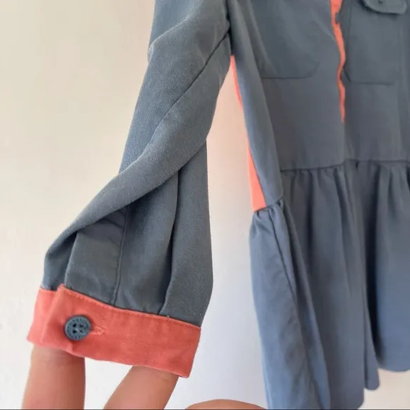 STELLA MCCARTNEY KIDS Blue and Pink Shirt Dress